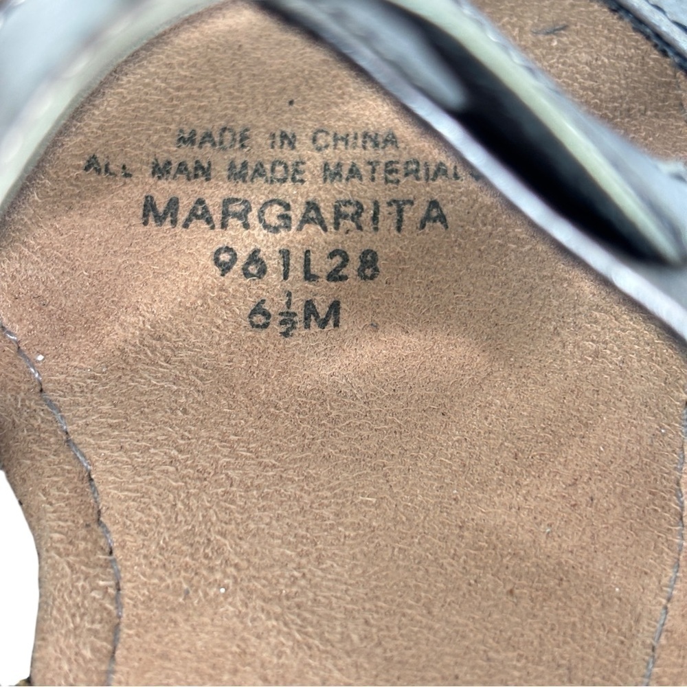 Lifestride Margarita Metallic Slingback Wedge Heel Sandals Womens Shoes Size 6.5 - Picture 9 of 15